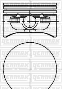 Поршень с кольцами і пальцем OPEL Astra G 1.6 (размер отв. 79 / STD) (Y16 XE, Z16XE) - YENMAK 31-04215-000