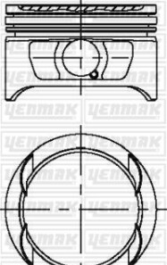 Поршень с кольцами і пальцем (размер отв. 86 / STD) OPEL ASTRA F 2.0 (4цл.) ((20 XE, C 20 XE) - YENMAK 31-04225-000