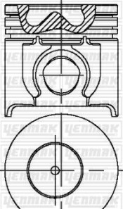 Поршень с кольцами і пальцем (размер отв. 93.67 / STD) FORD TRANSIT -00 (2.5 DI TC) - YENMAK 31-04252-000