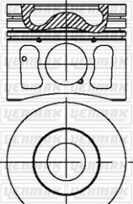 Поршень с кольцами і пальцем (размер отв. 86,01/STD) (V347 DURATORQ 100 PS) FORD Transit 2.2 TDCI - YENMAK 31-04253-000