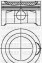 VW Поршень с кольцами і пальцем (размер отв. 82,51 / STD) Passat 2.0 01-, AUDI A6 (4ц) (ALT) - (06B107065AA, 06B107065AG, 06B107065L) YENMAK 31-04327-000 (фото 1)