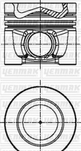 Поршень с кольцами і пальцем (размер отв. 81.01/STD) VW T-V/VI, Amarok, Golf V/VI/Plus, 2.0TDI 05-, AUDI, SKODA, (CBBB) - YENMAK 31-04341-000