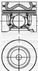 Поршень с кольцами і пальцем (размер отв. 75,00 /STD) CITROEN 1.6HDI 05- (4цл.) (1.6 HDI (DV6C) 9HE/DV6BDM/9HF/9HL/9HR/DV6C / 95-11…) - YENMAK 31-04496-000