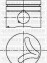 Поршень з кільцями і пальцем (розмір отв. 80,00/STD) BMW 318/325/525/725 2.5 92-, OPEL Omega B 2.5TD (M41, M51 D25WA Turbo, Intercooler) - (11252243385, 11252246629) YENMAK 31-04613-000 (фото 1)