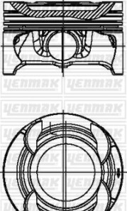 Поршень с кольцами і пальцем DB C205/204 180/160 (размер отв. 83 / STD) (M274.910) - YENMAK 31-04766-000