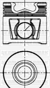 Поршень с кольцами і пальцем (размер отв. 88,00/STD) FIAT Ducato 2.3D Multijet 06-, IVECO Daily 2,3D (F1AE 0481C EURO 3) - YENMAK 31-04831-000
