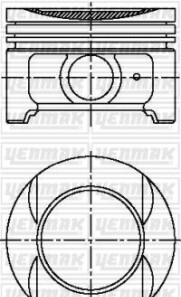 Поршень з кільцями і пальцем (размер отв. 83 / STD) CITROEN Xsantia/Xsara 1.8i, PEUGEOT 306/406 1,8і (XU7 JP 4, LFY) - YENMAK 31-04924-000