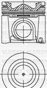 Поршень с кольцами і пальцем FIAT DUCATO 2.3 JTD 11- (размер отв. 88 / STD) (F1AE3481E) - YENMAK 31-04979-000