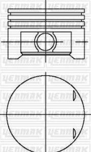 Поршень с кольцами і пальцем (размер отв. 75 / STD) (D16 VTEC) бензин - YENMAK 39-03969-000