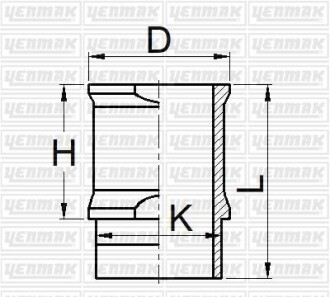 Гильза цилиндра (размер отв. 72 / STD)(104-205) - YENMAK 51-05872-000