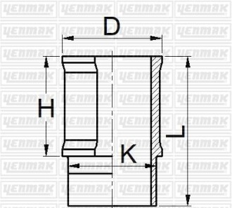 Робоча втулка циліндра CITROEN 1.4 (размер отв. 75 / STD)(205 GR-405-309-306) - YENMAK 51-05873-000