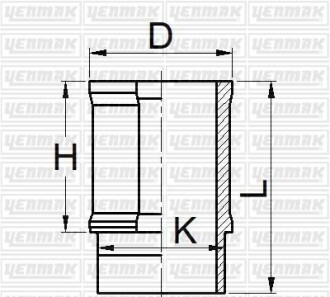 Гильза цилиндра (размер отв. 75.80/ STD)(R 19-ClIo 1,4) - YENMAK 51-05910-000