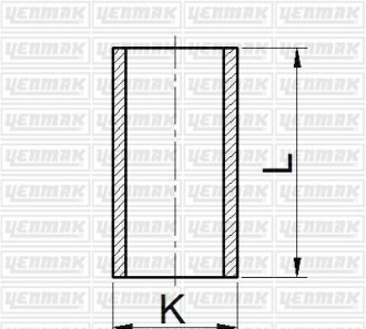 Гильза цилиндра (размер отв. 89 / STD) Renault Movano 2.5CDTI (4цл.)(G9U) - YENMAK 51-65152-000