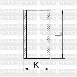 Гільза циліндра (розмір отв. 91 / STD) (STAREX 2.5 CRDI) (Дизель/Бензин 4ц) - YENMAK 51-65712-000