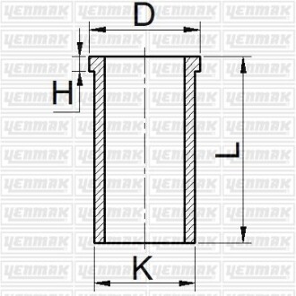 Гильза цилиндра (размер отв. 81 / STD)(CRAFTER, LT 28 D, LT 35 D, LT 46 D) - YENMAK 51-65785-000