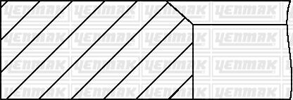 Комплект поршневих кілець RENAULT TRAFIC 1.9DcI 01- (80/STD) (2.5/2/3) - YENMAK 91-09165-000