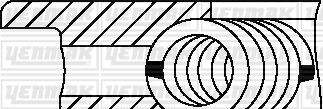 Комплект поршневих кілець OPEL Omega B 2.0D (84.475/0.5) (2.5/1.75/3) - YENMAK 91-09217-050