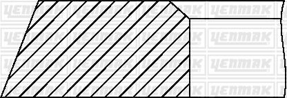 Фото 3 - Кольца поршневые YENMAK 91-09608-000 (9109608000)