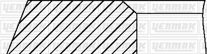 Фото 3 - Кольца поршневые YENMAK 91-09617-000 (9109617000)