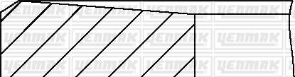 Комплект поршневих кілець (84,00/STD) (3,0/2,0/3,0) BMW E87 118d, E90 338d - YENMAK 91-09629-000