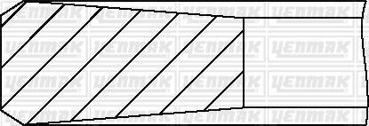 Комплект поршневих кілець (84,50/+0.50) (3,0/2,0/3,0) BMW E87 118d, E90 338d - YENMAK 91-09629-050