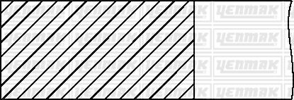 Комплект поршневих кілець (83.00/STD) (1,5/1,5/2,0) OPEL Insignia/Astra J 2.0CDTI -15 (4цл.) (A 20DTH) - (55568250, 630364, 0630364) YENMAK 91-09790-000