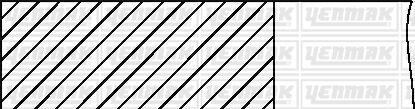 Комплект поршневих кілець OPEL Antara 2.4, CHEVROLET Captiva 2.4 (88/0,5) (1,2/1,5/2,5) - YENMAK 91-09814-050
