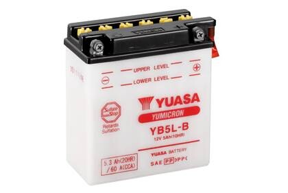 МОТО 12V 5,3Ah YuMicron Battery (сухозаряжений) - YUASA YB5L-B (фото 1)