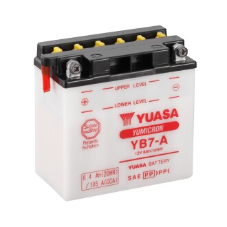 Мото 12v 8,4ah yumicron battery (сухозаряжений) - YUASA YB7-A