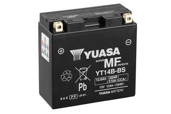 Мото 12v 12,6ah mf vrla battery (сухозаряжений) - YUASA YT14B-BS