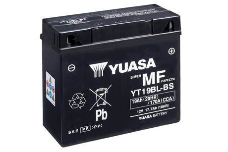 Мото 12v 19ah mf vrla battery (сухозаряжений) - YUASA YT19BL-BS