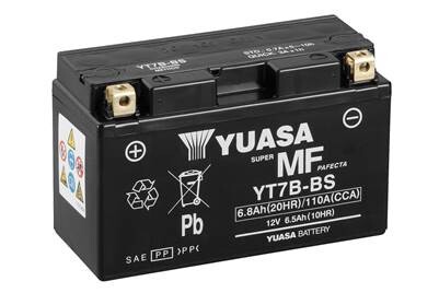 Мото 12v 6,5ah mf vrla battery agm (сухозаряжений) - YUASA YT7B-BS