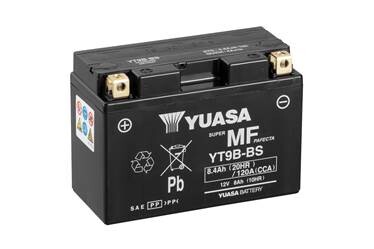 Мото 12v 8ah mf vrla battery agm (сухозаряжений) - YUASA YT9B-BS