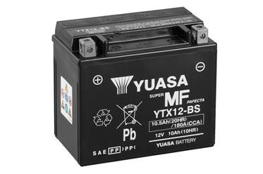 Мото 12v 10,5ah mf vrla battery (сухозаряжений) - (8R0915105, 32238082, 31652780) YUASA YTX12-BS