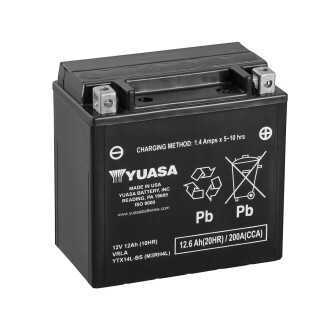 Мото 12v 12,6ah mf vrla battery agm (сухозаряжений) - YUASA YTX14L-BS