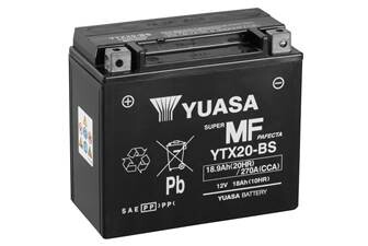 Мото 12v 18,9ah mf vrla battery (сухозаряжений) - YUASA YTX20-BS