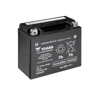 МОТО 12V 18,9Ah High Performance MF VRLA Battery AGM (сухозаряжений) - YUASA YTX20HL-BS (фото 1)