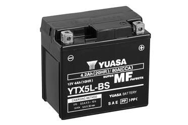 Мото 12v 4ah mf vrla battery agm (сухозаряжений) - YUASA YTX5L-BS