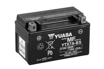 МОТО 12V 6Ah MF VRLA Battery AGM (сухозаряжений) - YUASA YTX7A-BS (фото 1)