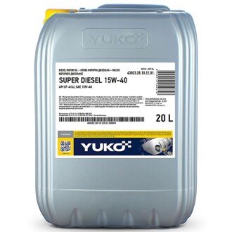 Моторна олива Super Diesel 15W-40, 20 л - YUKO 21332