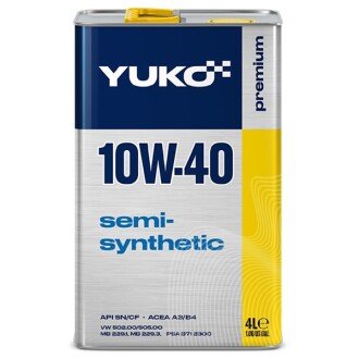 Моторна олива Semisynthetic 10W-40, 4 л - YUKO 21601