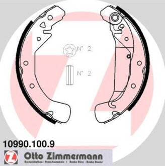 Комплект тормозных колодок - ZIMMERMANN 10990.100.9