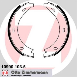 Комплект тормозных колодок, стояночная тормозная система - ZIMMERMANN 10990.103.5