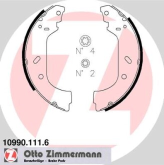 Комплект тормозных колодок - ZIMMERMANN 10990.111.6