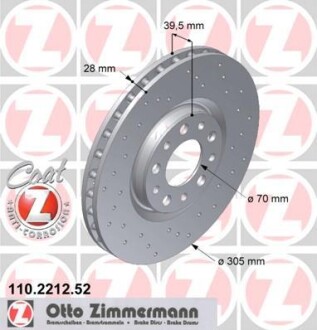 Диск гальмівний SPORT Z - (46843608, 51767381, 51767382) ZIMMERMANN 110221252