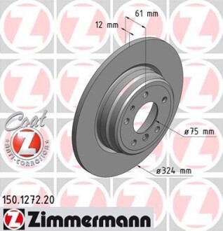 Тормозной диск - (34211157953, 34211159900, 34211159953) ZIMMERMANN 150127220