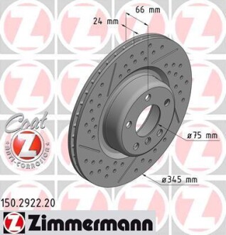 Tarcza hamulc. bmw 3 f30 12- tyј - (34206797598) ZIMMERMANN 150292220