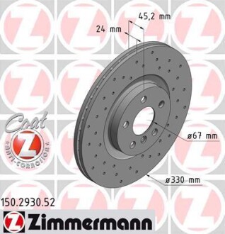 Диск гальмівний SPORT Z - (34116865713, 34106888686) ZIMMERMANN 150293052