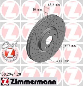 Тормозной диск - ZIMMERMANN 150.2944.20