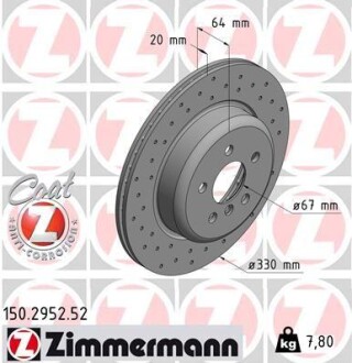 Диск гальмівний SPORT Z лівий - (42431WAA02, 34216882245) ZIMMERMANN 150295252